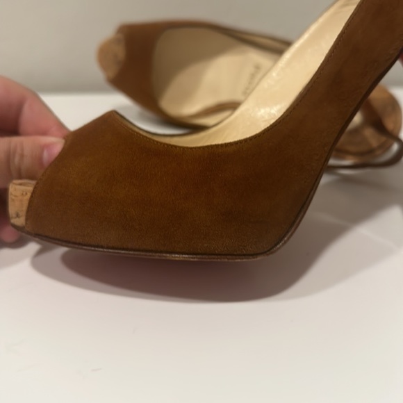 CHRISTIAN LOUBOUTIN SO PRIVATE CORK HEEL SLINGBACK - Picture 12 of 12